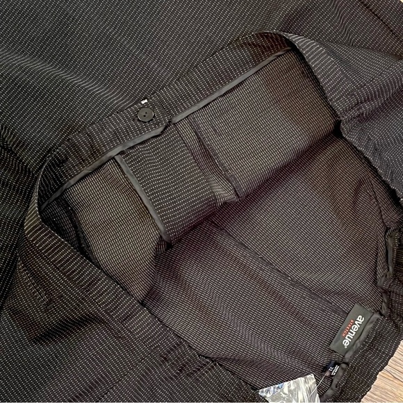 Vtg AVENUE Size 22 Polka Dot Black Stretch Cuffed Dress Pants‎ Career Wide Leg - Picture 6 of 16